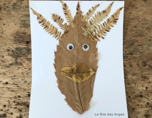 Collage met bladeren